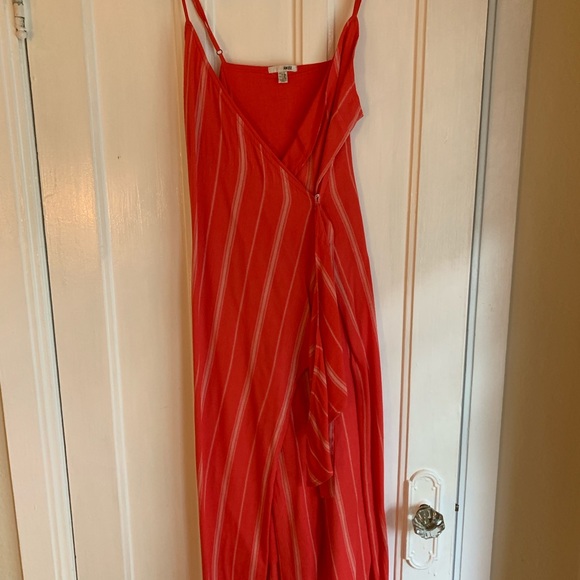 Amuse Society red striped wrap midi dress - Picture 2 of 5